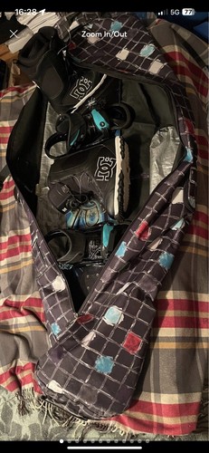 Gnu snowboard with boots - with,